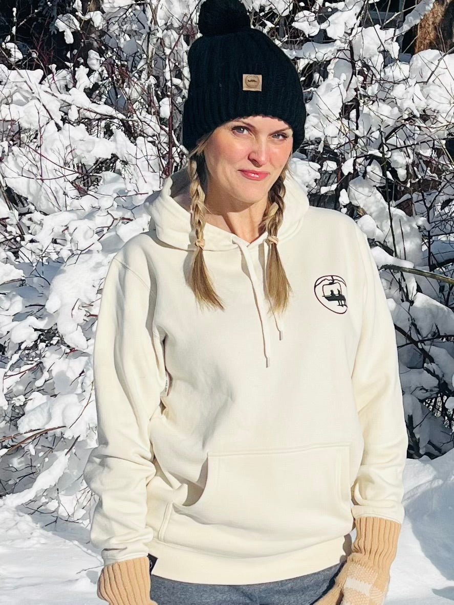 UPLIFT LOGO HOODY ECRU