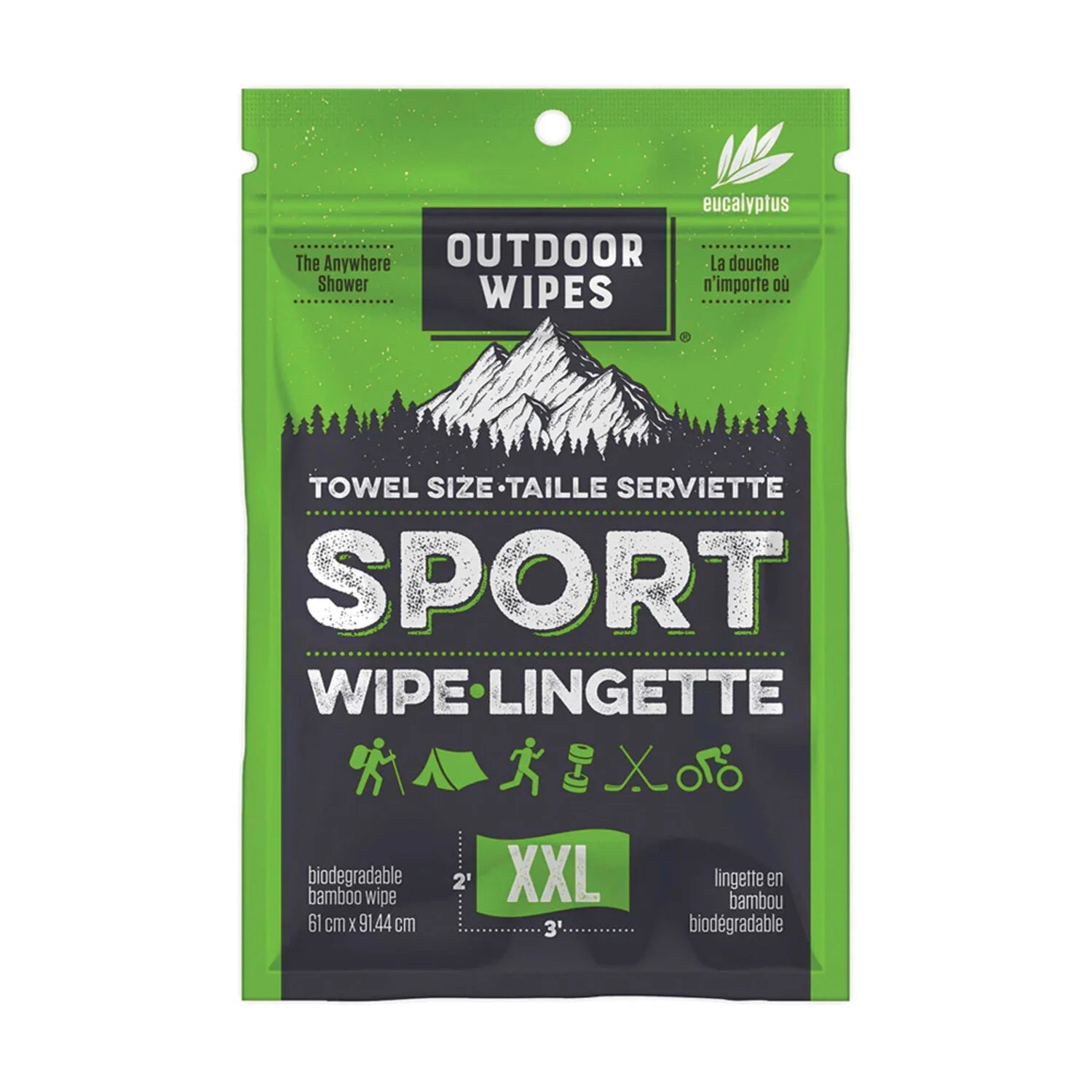 OUTDOOR WIPES EUCALYPTUS XXL