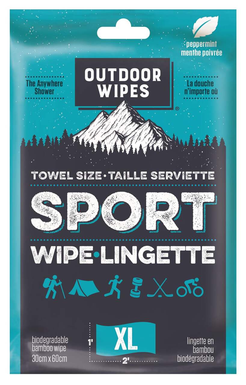 OUTDOOR WIPES PEPPERMINT XL