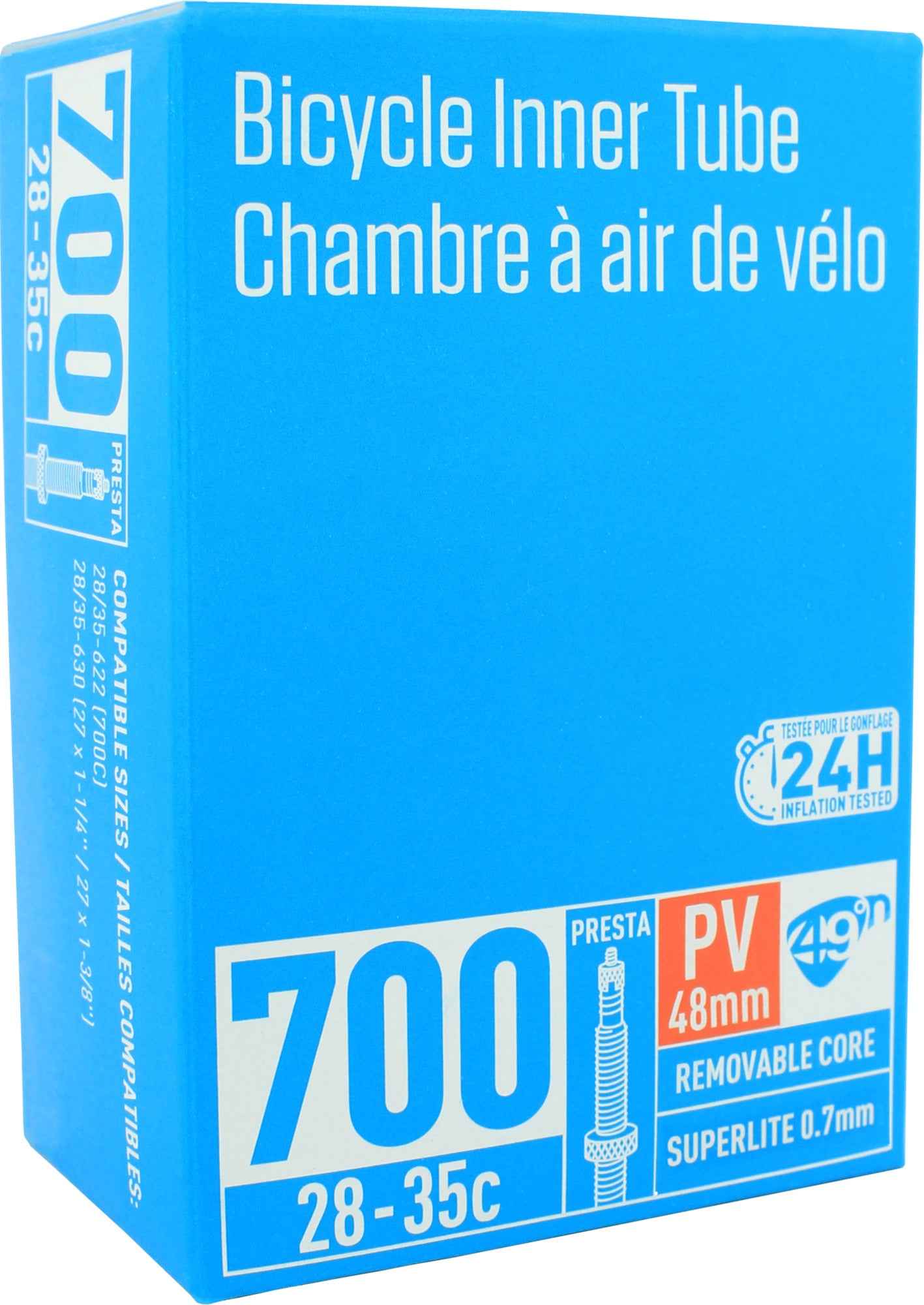 Bicycle Inner Tube 49N 700c x 23-28 Tube (PV 48mm)