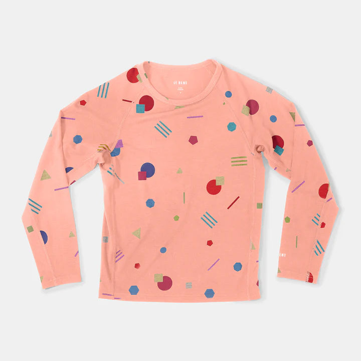 Kids Confetti Midweight Raglan Base Layer- Top