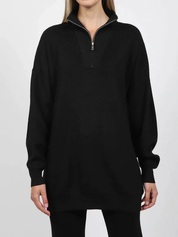 BRUNETTE THE LABEL NYBF 1/2 ZIP SWEATER